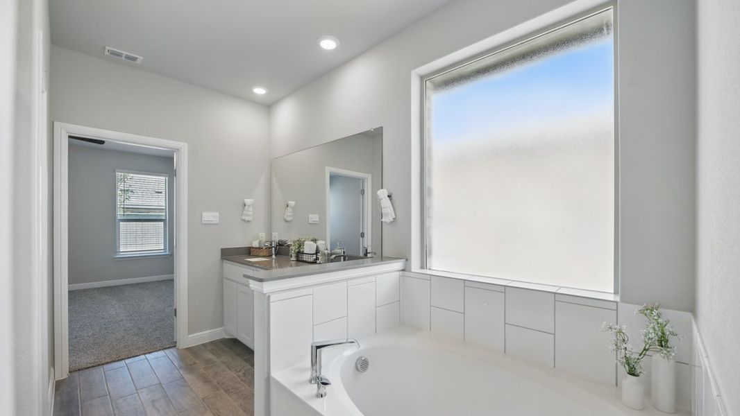 Representative furnished interior of a home built from the AVERY by D.R. Horton in Pecan Square, Northlake (Image 10). Representative furnished interior of a home built from the AVERY by D.R. Horton in Pecan Square, Northlake (Image 10).