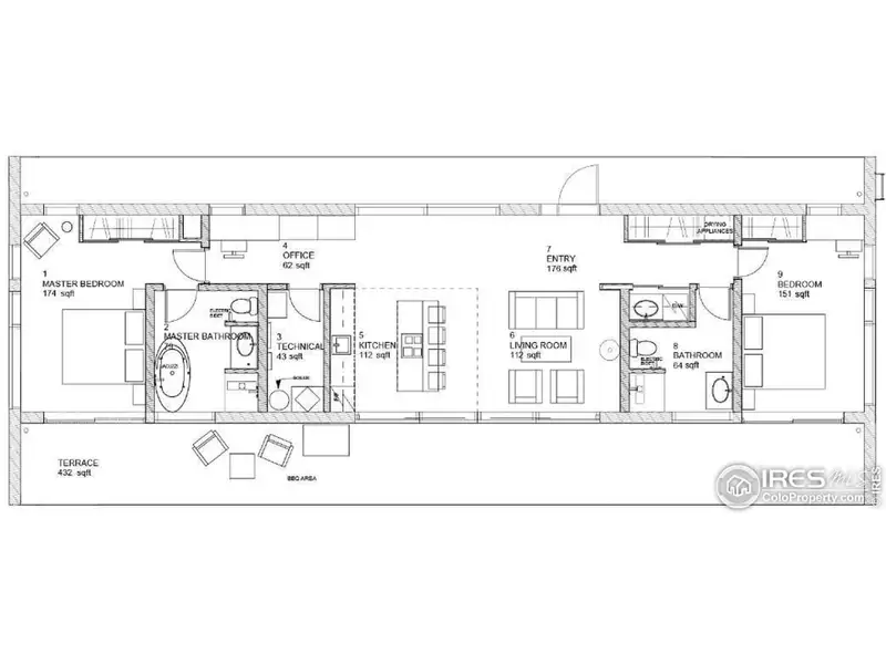 2D floor plan layout of this home in , Loveland, CO (Image 2).