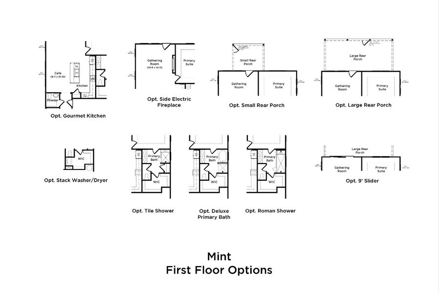 2D floor plan layout for the Mint by DRB Homes in Pleasant Falls, Moore, SC (Image 5).