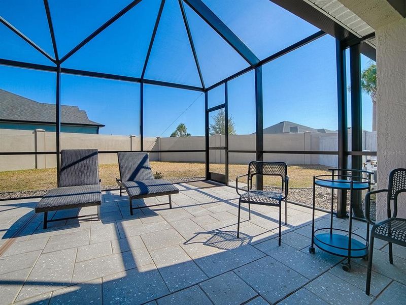 Exterior details and patio area of a home in , The Villages (Image 4). Exterior details and patio area of a home in , The Villages (Image 4).