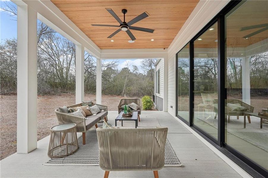 Exterior details and patio area of a home in , Roswell (Image 38).