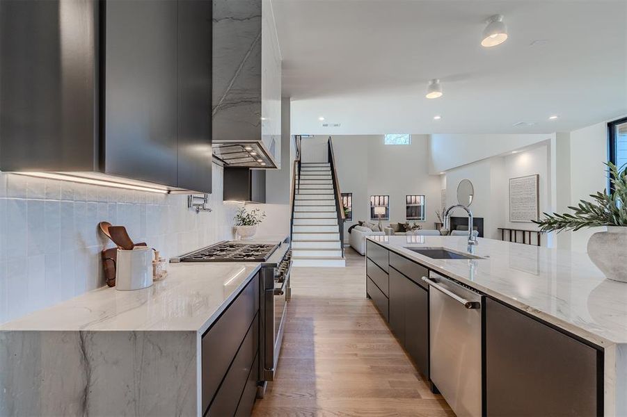 Furnished interior view inside a new home in , Dallas (Image 14).