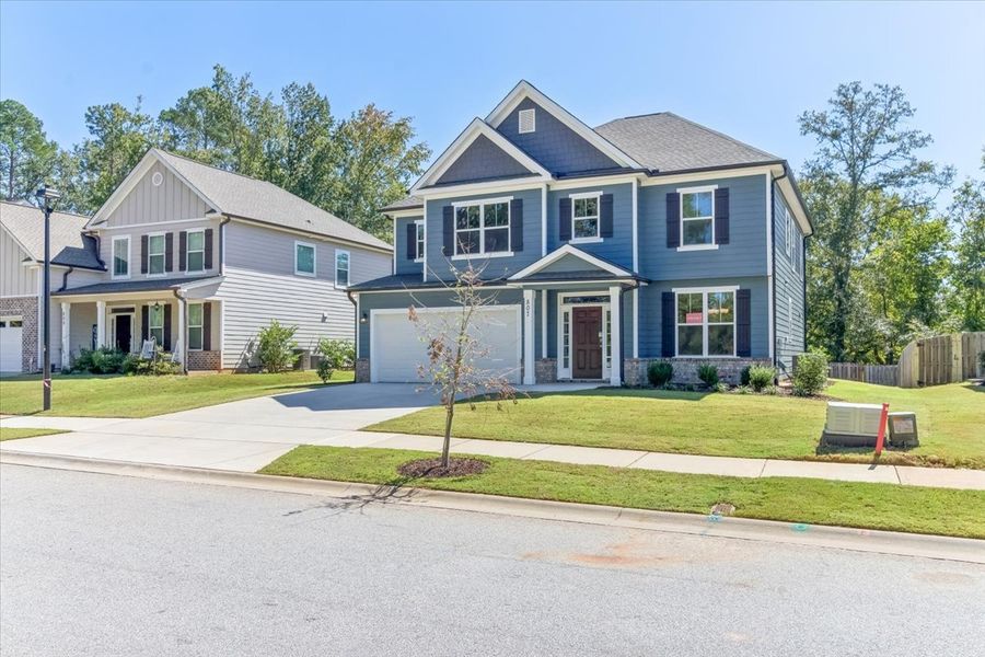 Front exterior of a new home in Crawford Creek, Grovetown, GA, highlighting curb appeal (Image 19).