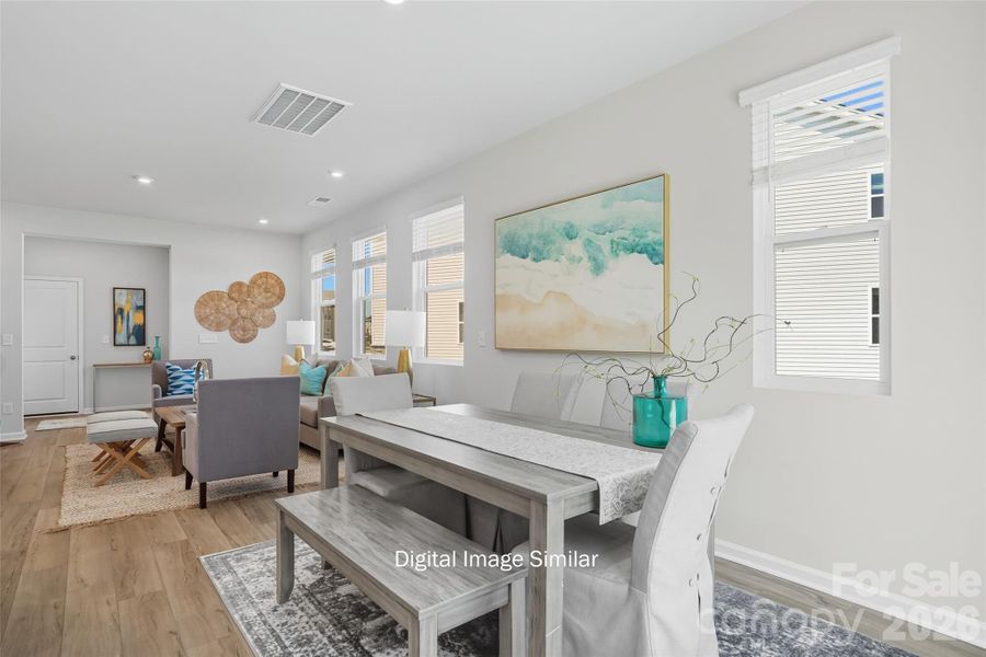 Furnished interior view inside a new home in Bailey Run, Charlotte (Image 12).