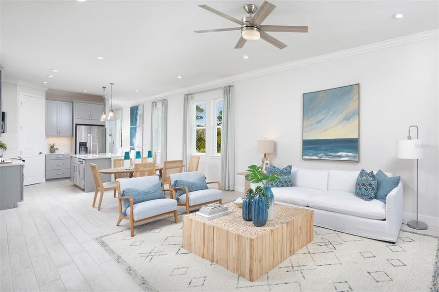 Furnished interior view inside a new home in Wellen Park, Venice (Image 6).