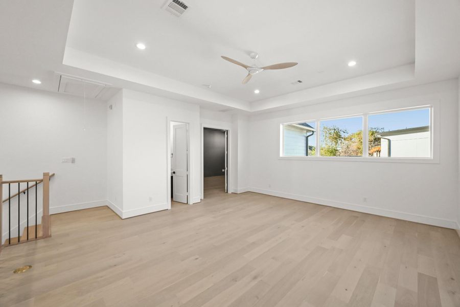Up the stairs is this incredible 21x17 game room!