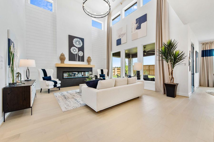 Furnished interior view inside a new home in Bridgeland, Cypress (Image 11). Furnished interior view inside a new home in Bridgeland, Cypress (Image 11).