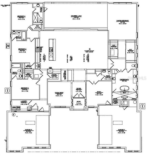 2D floor plan layout of this home in West Hill Estates, Dade City, FL (Image 4).