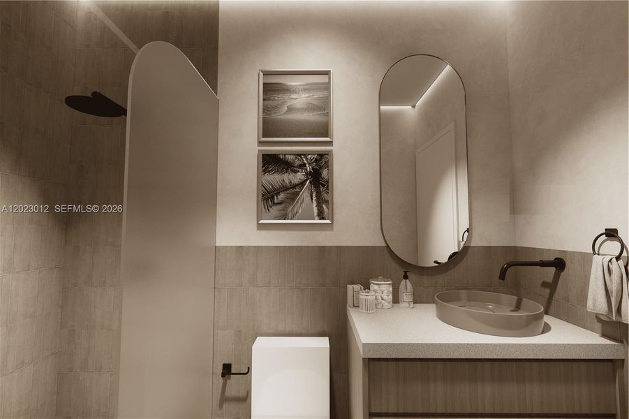 Furnished interior view inside a new home in , Miami (Image 4).