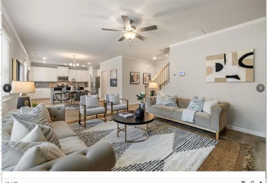 Furnished interior view inside a new home in Reserve at South River Gardens, Atlanta (Image 7).