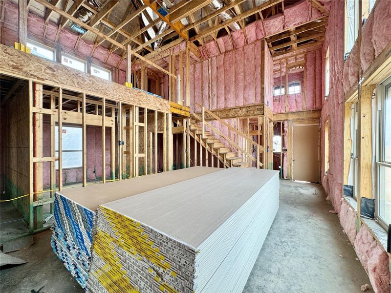 In-progress construction of a new home in Meridiana, Manvel, TX (Image 24).