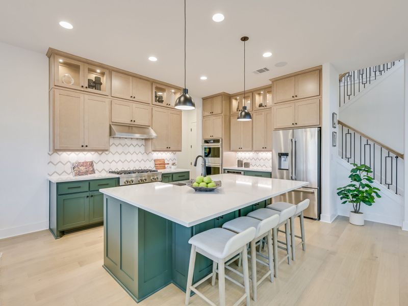 Representative furnished interior of a home built from the Topaz II by Giddens Homes in Riverstone, Georgetown (Image 13).