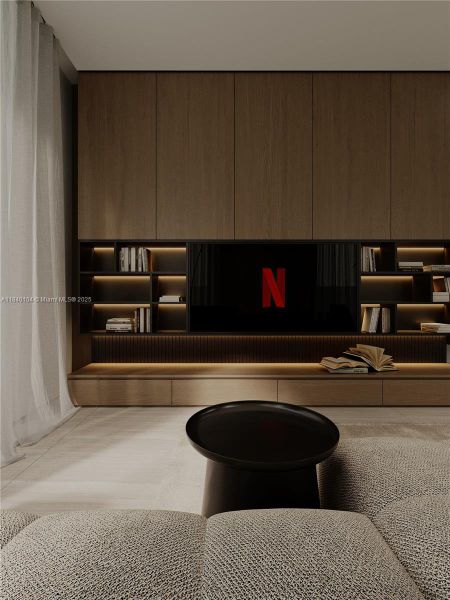 Furnished interior view inside a new home in , Miami (Image 8). Furnished interior view inside a new home in , Miami (Image 8).