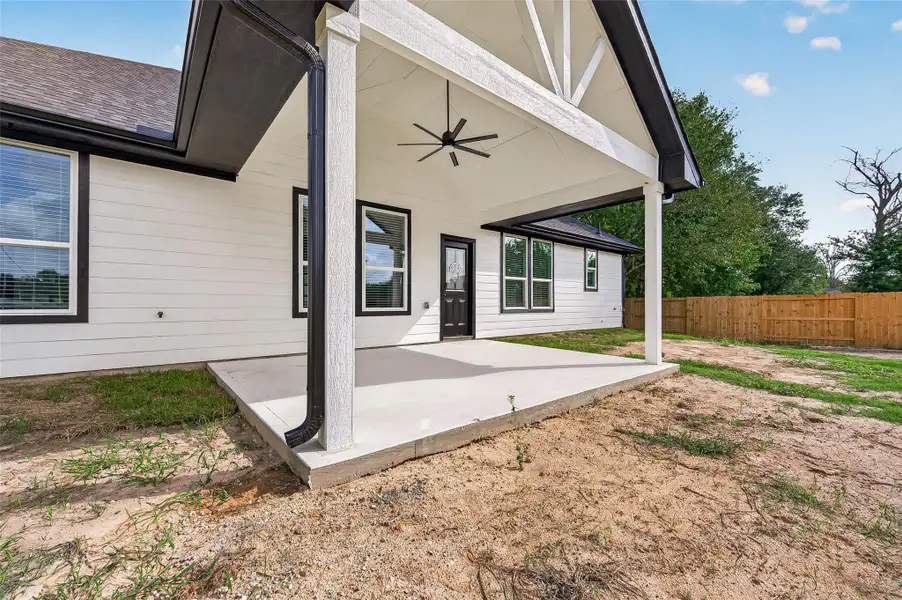 Exterior details and patio area of a home in , Prairie View (Image 4). Exterior details and patio area of a home in , Prairie View (Image 4).