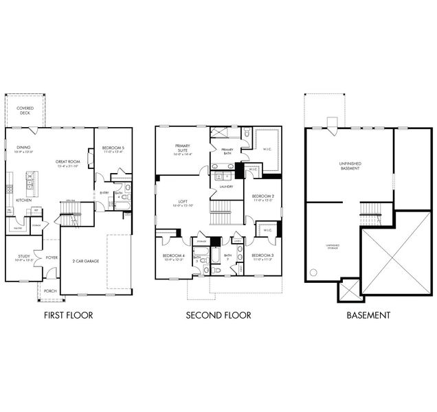 2D floor plan layout for the Johnson Basement by Meritage Homes in River Pointe, Monroe, GA (Image 3).
