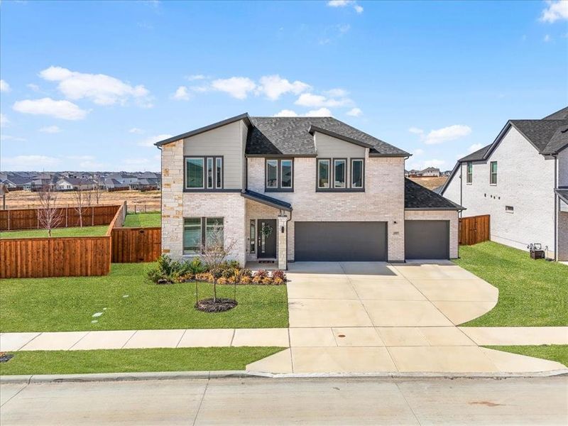 Front exterior of a new home in , Fort Worth, TX, highlighting curb appeal (Image 22).