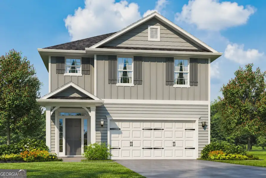Front exterior of a new home in Canterbury Villas, Carrollton, GA, highlighting curb appeal (Image 1). Front exterior of a new home in Canterbury Villas, Carrollton, GA, highlighting curb appeal (Image 1).