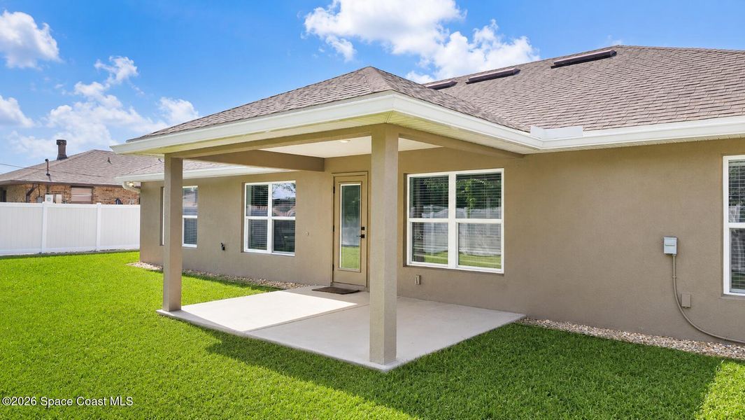 Exterior details and patio area of a home in Palm Bay, Palm Bay (Image 2). Exterior details and patio area of a home in Palm Bay, Palm Bay (Image 2).