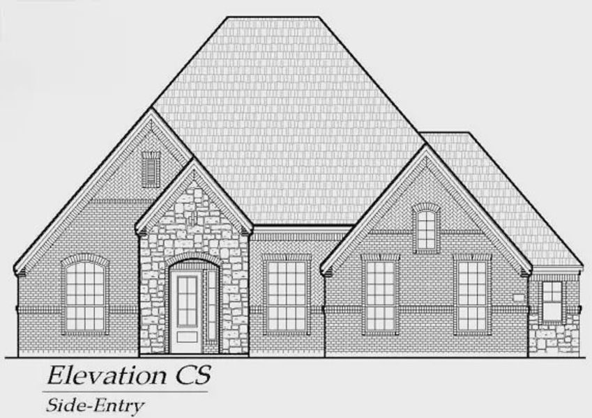 Exterior rendering of this home design in Lakeview Heights, Azle, TX (Image 26).
