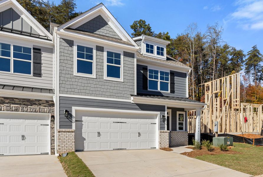 Front exterior of a new home in Harbor Crossing, Greensboro, NC, highlighting curb appeal (Image 23). Front exterior of a new home in Harbor Crossing, Greensboro, NC, highlighting curb appeal (Image 23).