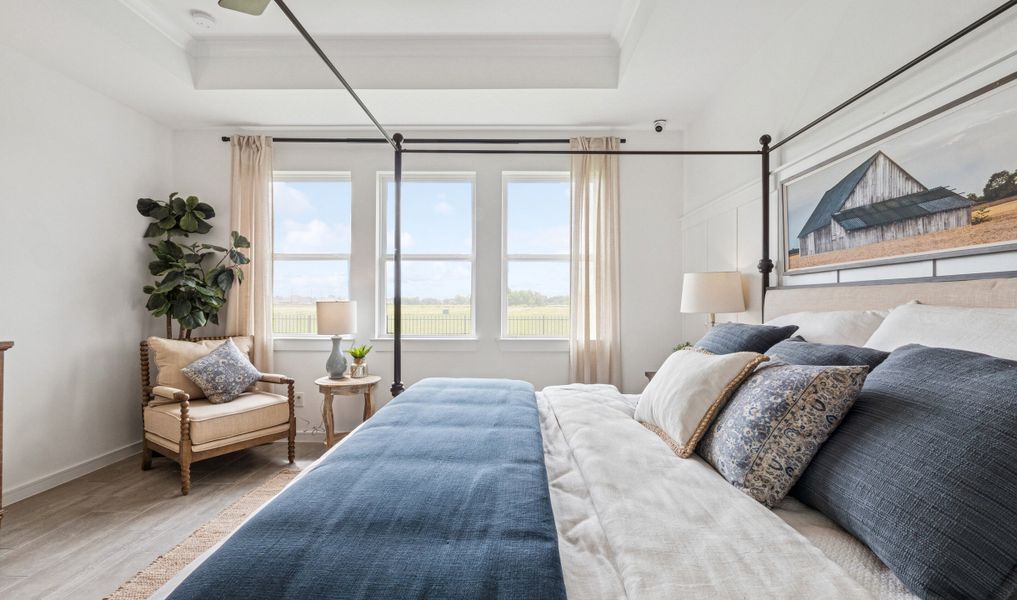 Primary suite with tray ceiling Primary suite with tray ceiling