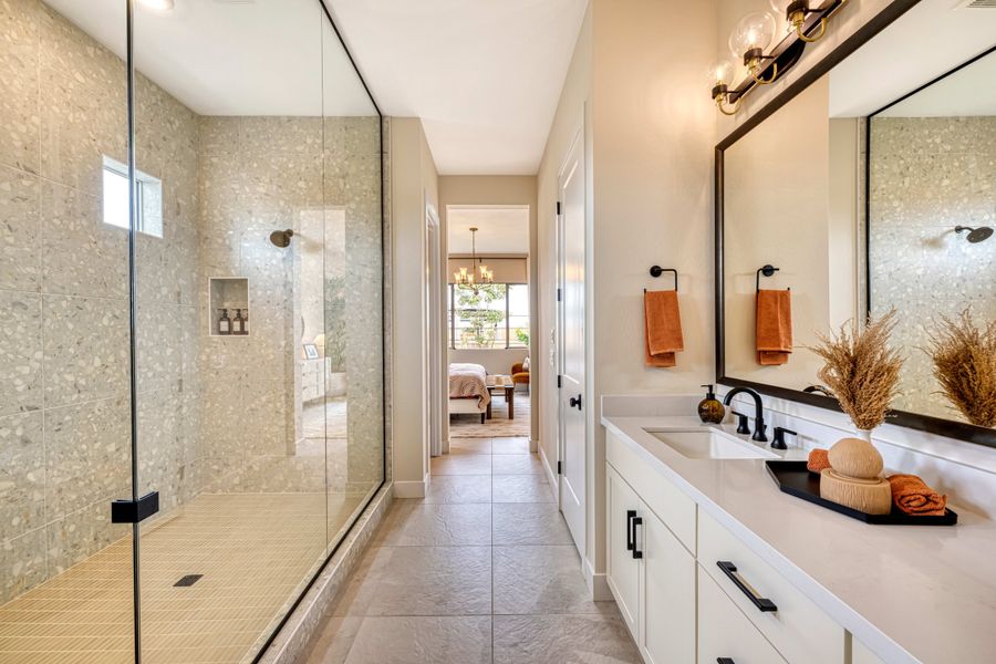 Representative furnished interior of a home built from the Rosemary Plan 40-2 by Tri Pointe Homes in Waterston Central, Gilbert (Image 11).