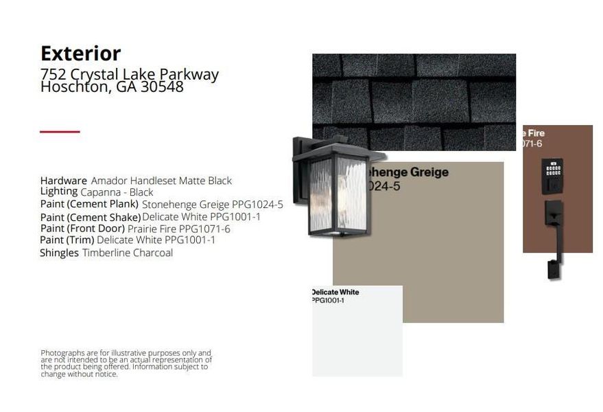 Sample of building materials used in homes in The Reserve At Liberty Park, Braselton (Image 4). Sample of building materials used in homes in The Reserve At Liberty Park, Braselton (Image 4).