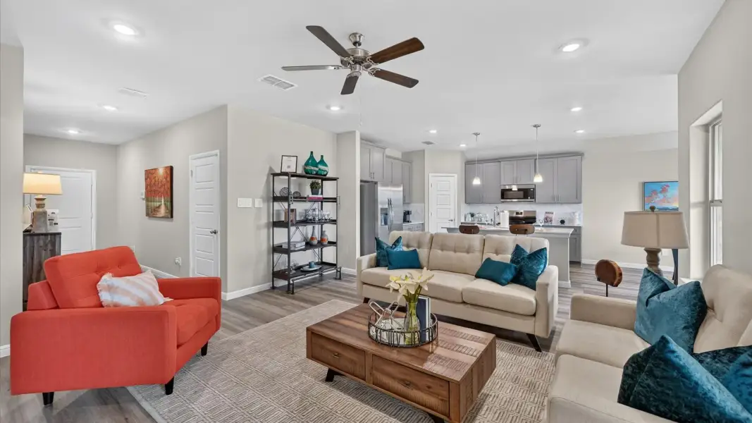 Furnished interior view inside a new home in Parkerville Meadows, DeSoto (Image 13).