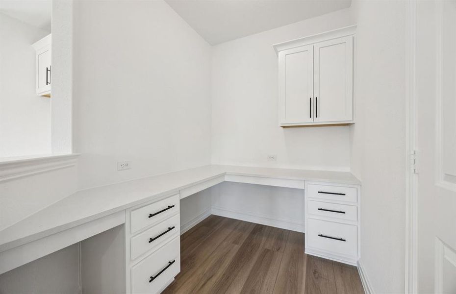 Pulte Planning Center off kitchen and dining area Pulte Planning Center off kitchen and dining area