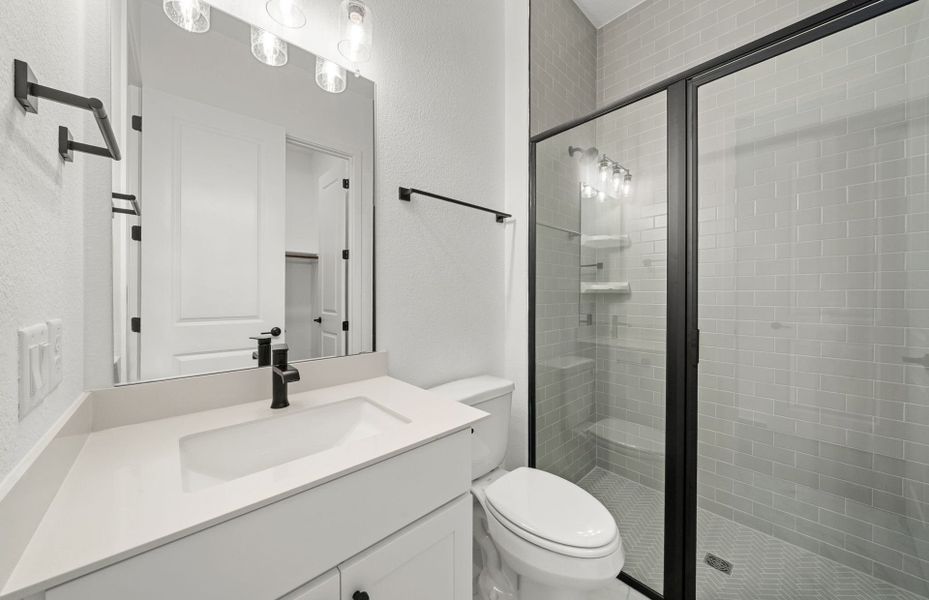 Representative furnished interior of a home built from the Dobbin by Pulte Homes in 6 Creeks, Kyle (Image 7).