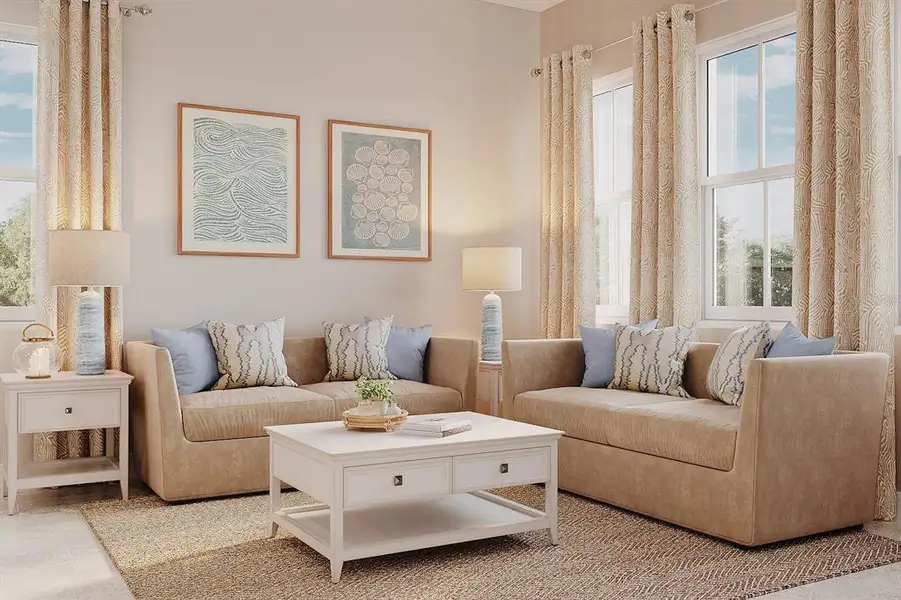 Furnished interior view inside a new home in Lake Mattie Preserve, Auburndale (Image 4).