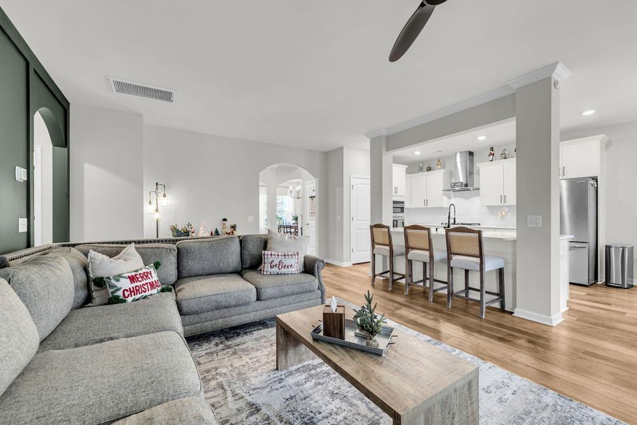 Furnished interior view inside a new home in Cordgrass Landing, Johns Island (Image 10).