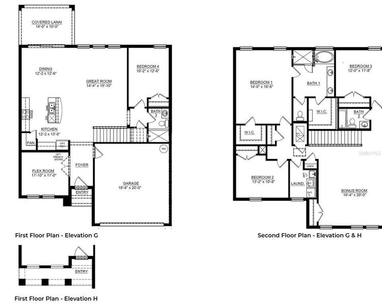 2D floor plan layout of this home in Solera at Lakewood Ranch, Lakewood Ranch, FL (Image 4).