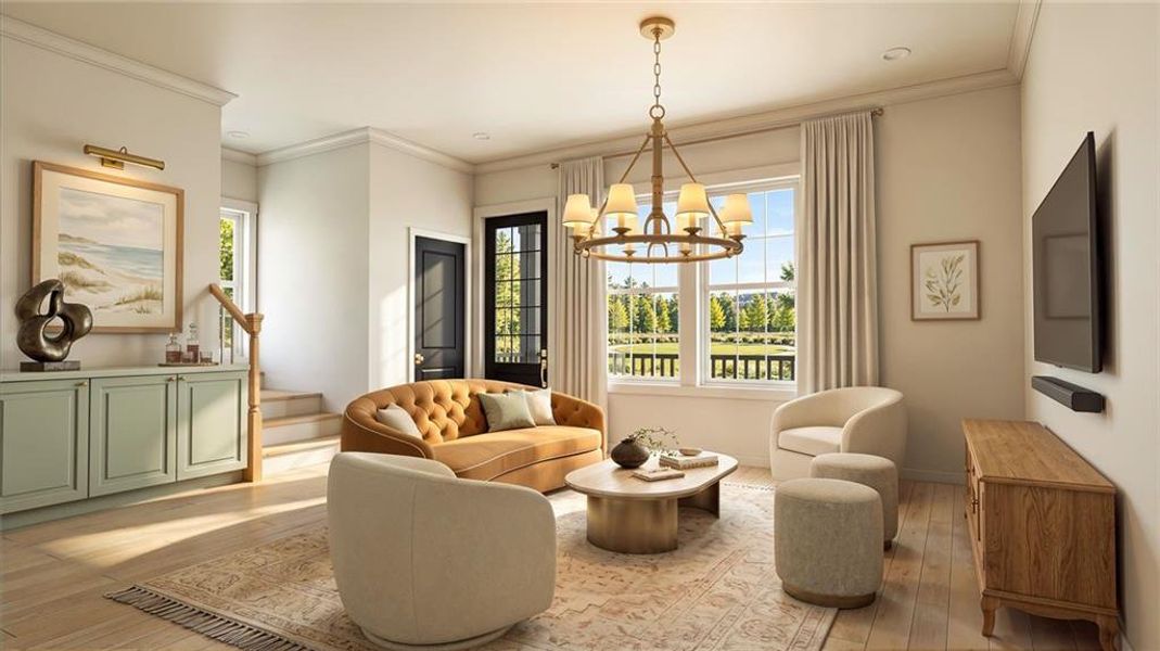 Furnished interior view inside a new home in , Alpharetta (Image 10).