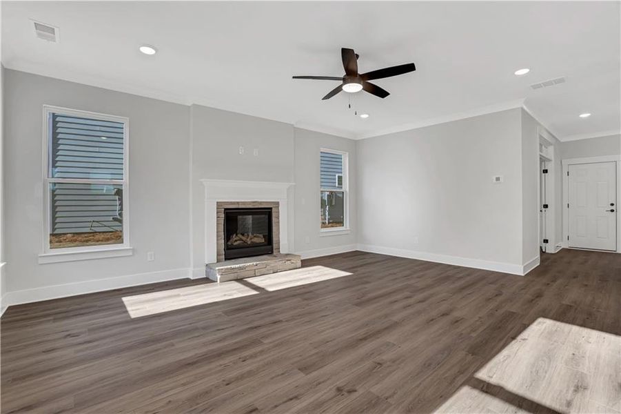 Spacious, unfurnished interior of a new home in Villas at Dawsonville, Dawsonville (Image 30). Spacious, unfurnished interior of a new home in Villas at Dawsonville, Dawsonville (Image 30).