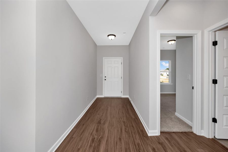 The Pearson- Foyer. Home under construction. Sample floor plan photo used for illustrative purposes only. Upgrades, selections options, and colors will vary. The Pearson- Foyer. Home under construction. Sample floor plan photo used for illustrative purposes only. Upgrades, selections options, and colors will vary.