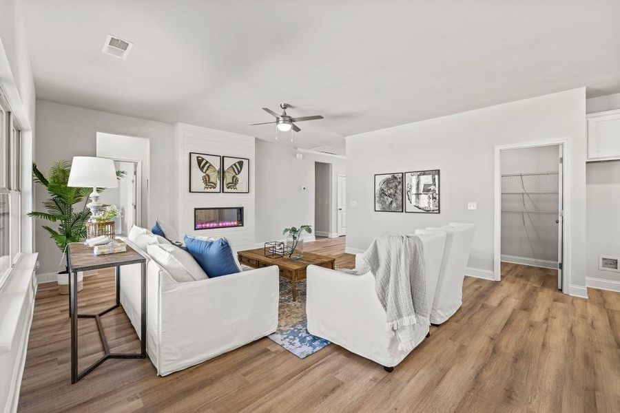 Furnished interior view inside a new home in , Homer (Image 12). Furnished interior view inside a new home in , Homer (Image 12).