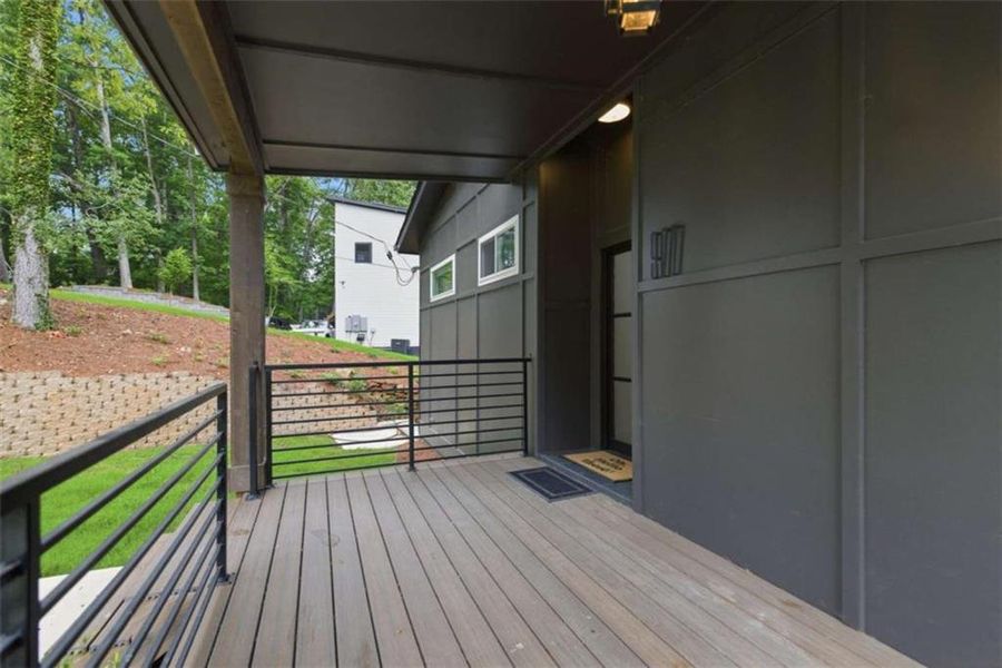 Exterior details and patio area of a home in , Atlanta (Image 29).