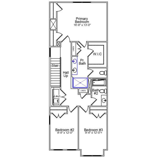2D floor plan layout of this home in Sweetbrier, Durham, NC (Image 3).