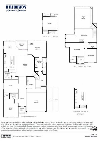 2D floor plan layout of this home in Westland Ranch 50' Homesites, League City, TX (Image 2).