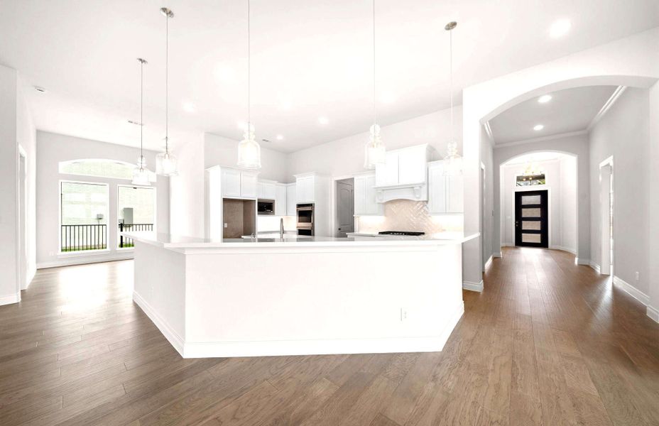Furnished interior view inside a new home in Bridgeland 60′, Cypress (Image 8).
