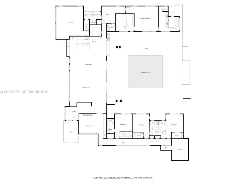 2D floor plan layout of this home in , Miami Shores, FL (Image 5).