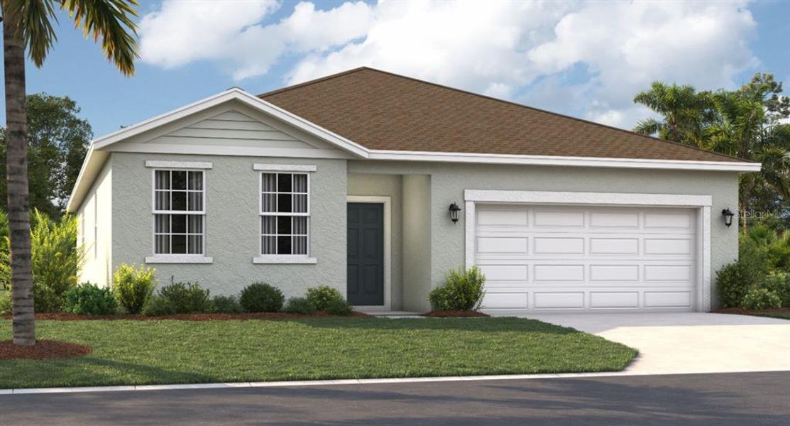 Front exterior of a new home in Brack Ranch, St. Cloud, FL, highlighting curb appeal (Image 1). Front exterior of a new home in Brack Ranch, St. Cloud, FL, highlighting curb appeal (Image 1).