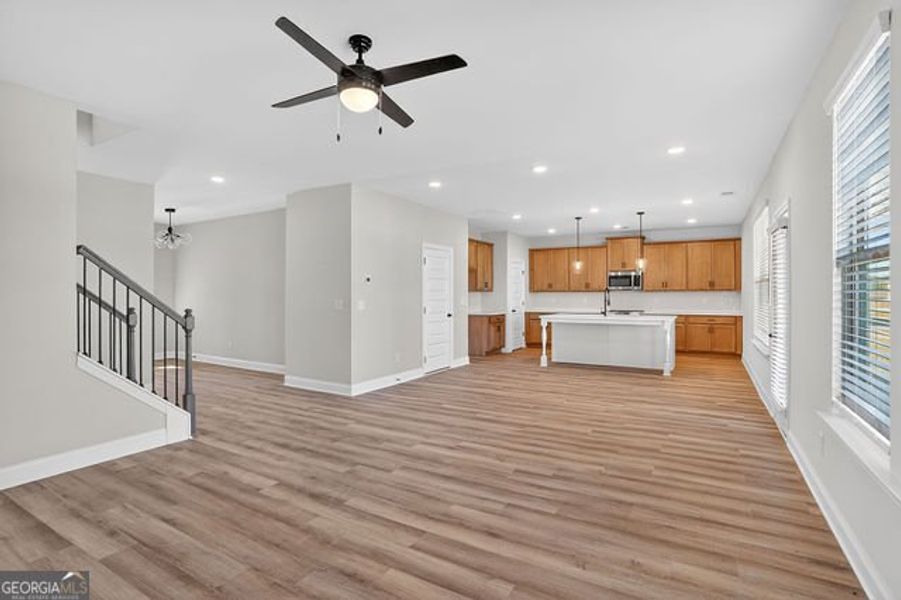 Spacious, unfurnished interior of a new home in Stone Brooke, Gray (Image 23).