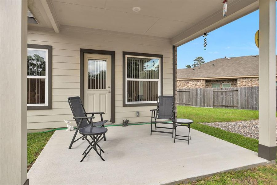 Covered back patio