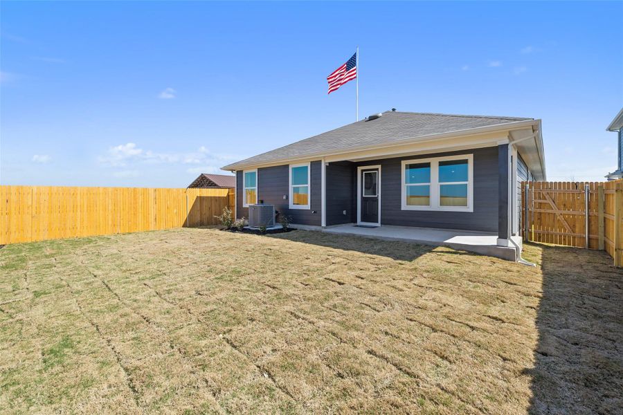 Exterior details and patio area of a home in Wayside, Uhland (Image 3). Exterior details and patio area of a home in Wayside, Uhland (Image 3).