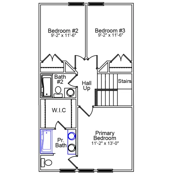 2D floor plan layout of this home in Astoria, Columbia, SC (Image 3).