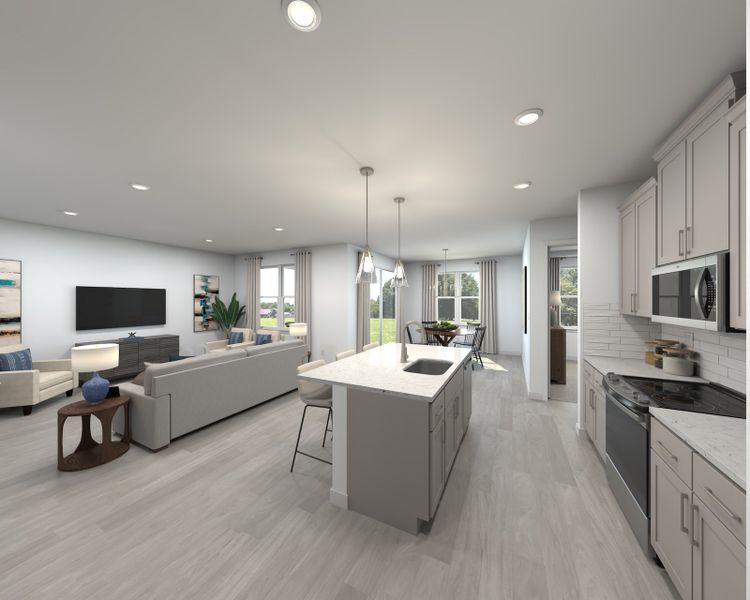 Rendering of the Bergamo Great Room.