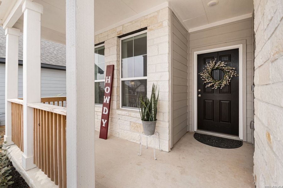Exterior details and patio area of a home in Corley Farms, Boerne (Image 22).