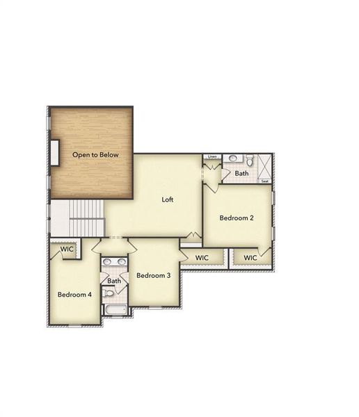 2D floor plan layout of this home in Rocky Top, Krum, TX (Image 3).